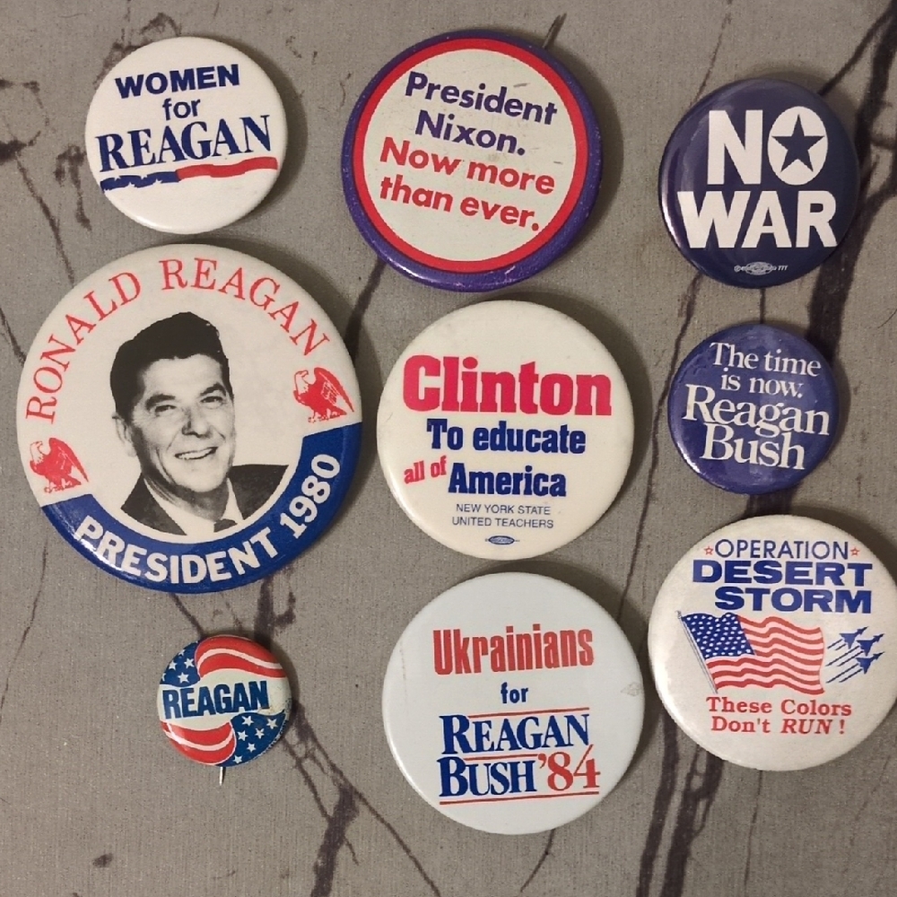Vintage Political Campaign Button Set